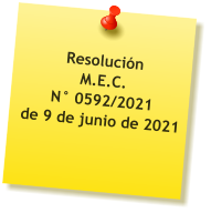 Resoluci�n M.E.C. N� 0592/2021 de 9 de junio de 2021